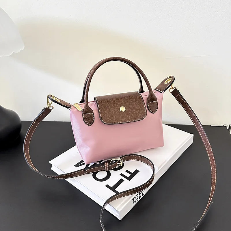 Border Women's New  Large  Nylon Dumpling Tote Shoulder/Crossbody Bag Magnetic Closure Single Strap Polyester-9