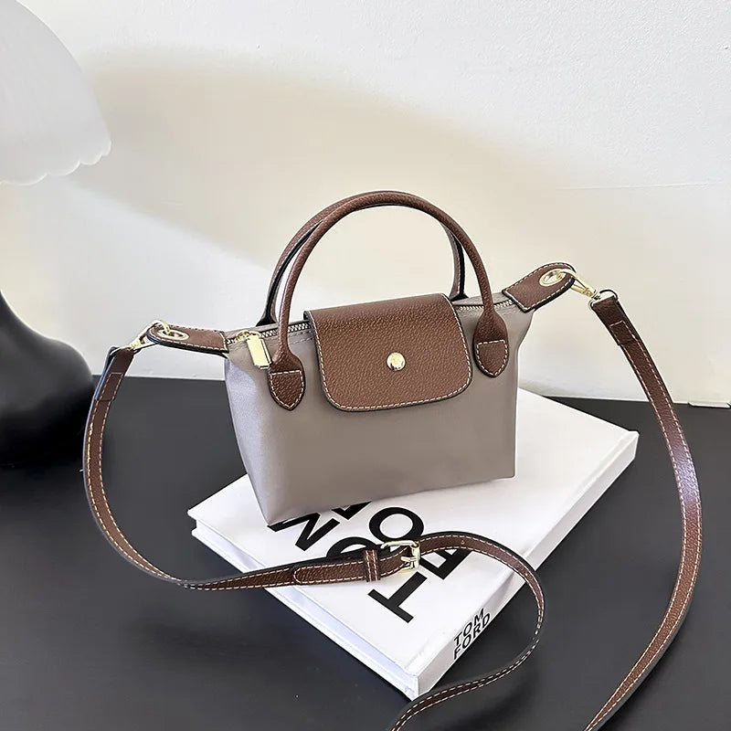 Border Women's New  Large  Nylon Dumpling Tote Shoulder/Crossbody Bag Magnetic Closure Single Strap Polyester-2