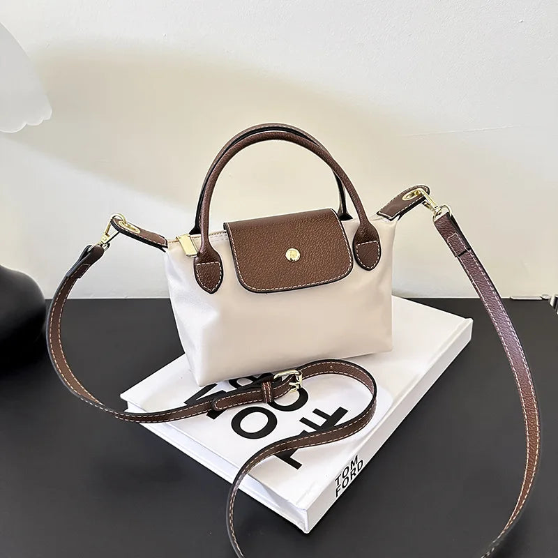 Border Women's New  Large  Nylon Dumpling Tote Shoulder/Crossbody Bag Magnetic Closure Single Strap Polyester-11