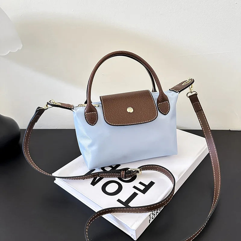 Border Women's New  Large  Nylon Dumpling Tote Shoulder/Crossbody Bag Magnetic Closure Single Strap Polyester-13