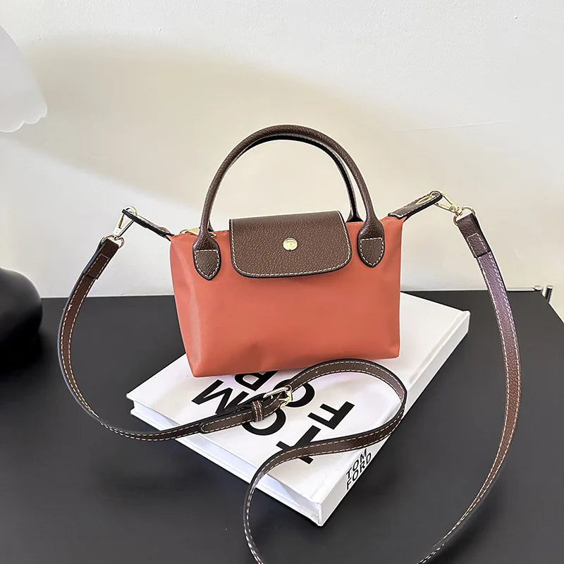 Border Women's New  Large  Nylon Dumpling Tote Shoulder/Crossbody Bag Magnetic Closure Single Strap Polyester-14