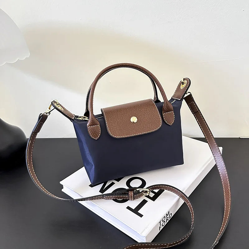 Border Women's New  Large  Nylon Dumpling Tote Shoulder/Crossbody Bag Magnetic Closure Single Strap Polyester-3