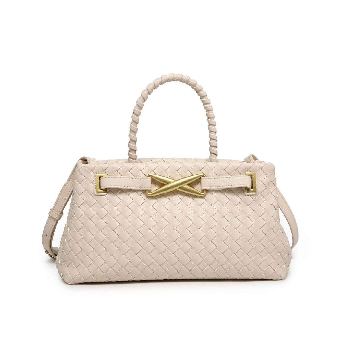 Trendy Handmade Woven PU Leather Handbags Women Large Capacity Shoulder Crossbody Bags-10