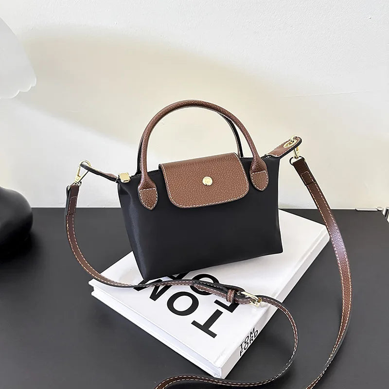 Border Women's New  Large  Nylon Dumpling Tote Shoulder/Crossbody Bag Magnetic Closure Single Strap Polyester-8