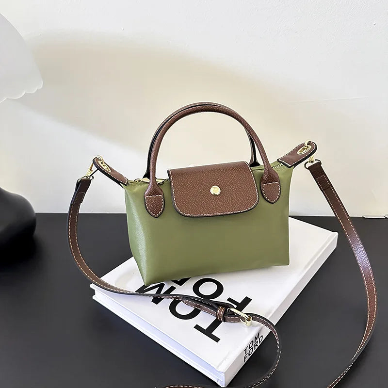 Border Women's New  Large  Nylon Dumpling Tote Shoulder/Crossbody Bag Magnetic Closure Single Strap Polyester-10