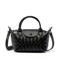China Simple Ladies Handbags and Purses Wallets Small Top Handle Woven PU Zipper Crossbody Shoulder Bags for Women Custom-6